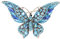 HERCHR Broche Papillons Arc-en-Ciel,Broche Femme,Animaux Broche en Cristal, Ensemble de Broche Femme,Broche Bijoux épinglettes rétro métal Bijoux Accessoires pour vêtements(Bleu)