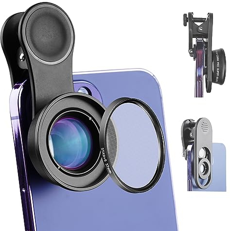 MARTVSEN 120mm Macro Lens Kit & Stellar Filter, Macro Lens per iPhone 11/12/13/14 Pro Max e la maggior parte Android Smartphone Teleobiettivo Cellulare Accessori Accessori Cool Tech Regali