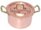 CREARTISTIC 100% Made in Italy – Kupfer Kochtopf mit Deckel - 18 x 10,5 cm – 1,2L - Topf aus verzinntem Kupfer - Topf für Ragu und andere Soßen - mit 2 Handschellen aus Messing – handgemacht