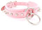 lalatia Colliers Ras du Cou en Cuir Artificiel avec Anneau Métal O Ring pour Femme (Rose, Argent, Rivets)