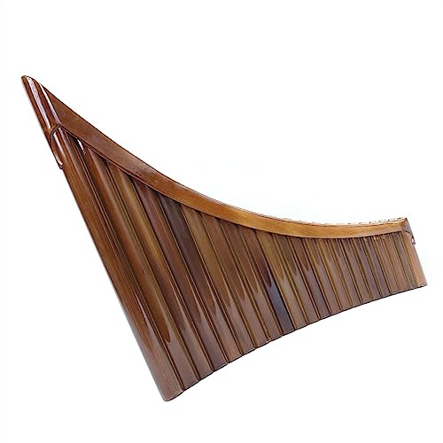 Portable 22-pipe Pan Flute Chinese Traditional Wind Instrument Pan Flute With Wooden Support Beginners Pan Flute (Color : C key)