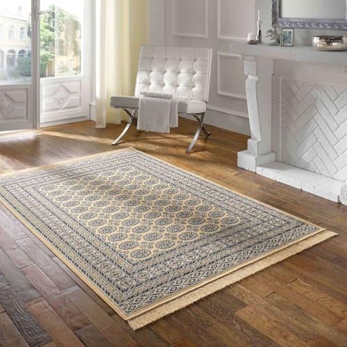 Taracarpet Teppich Palazzo Royal Vintage Bouchara beige 160x230 cm Kurzflor Orientteppich für Wohnzimmer Esszimmer und Schlafzimmer