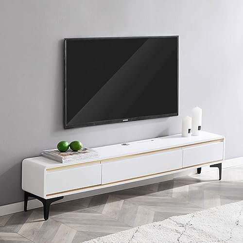 TV Table Unit for TVs, Modern TV Cabinet Entertainment Center TV Stands Cable Box/DVD Players/Game Console/Router/Set top box Storage Shelf Book Shelf Display Shelf Multimedia Accessory Organizer