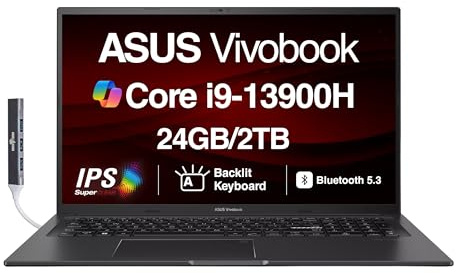 ASUS Vivobook K3704VA-DS96 17X Laptop 17.3 IPS FHD Display w/DZT Hub