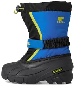 Sorel Youth Unisex Little Childrens Flurry Boot Stiefel, Black, Super Blue