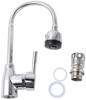 BESTonZON grifo de cocina extensible grifo de acero inoxidable grifo monomando grifo de cocina retráctil Filtro grifo de agua grifo giratorio Comercial Camiseta de punta