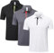 ZENGVEE 3er Pack Poloshirt Herren Kurzarm Sport Polohemd Golf Polo T Shirt Männer Atmungsaktives Schnelltrocknend Tennis Tshirt Men Casual Outdoor Work Collared Sommer(0509-Black Gray White-2XL)