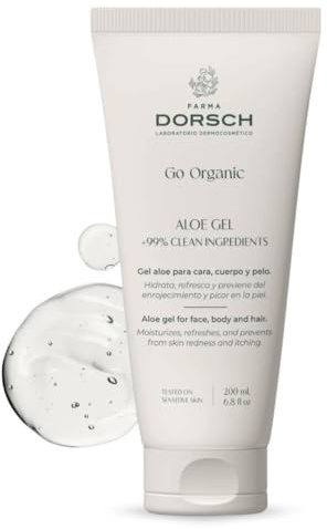 FARMA DORSCH - Aloe Gel | Vielseitig einsetzbares, feuchtigkeitsspendendes und beruhigendes Gel für Gesicht, Körper und Haare | Bio-Aloe Vera