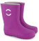 Mikk-line Stivali di gomma per bambini | Stivali da pioggia imbottiti per bambini | Stivali di gomma impermeabili | Scarpe da pioggia e stivali per bambini, Viola Cactus Flower, 27 EU