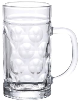 vidaXL Chopes à bière avec poignée en verre 6 pcs 500 ml, verre à bière, tasse de bière, verre à bière avec poignée, chope à bière en verre