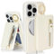 SailorTech iPhone 13 Pro Case with Card Holder, Cover with Ring Stand and Kickstand - White