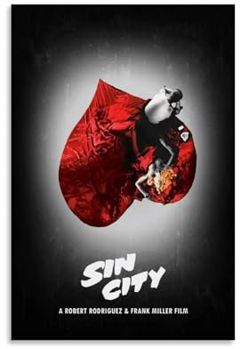 TSNKNP Sin City Movie Poster Dekorative Malerei Leinwand Wandkunst Wohnzimmer Poster Schlafzimmer Malerei,Wandkunst Bilddruck Moderne Familienzimmer Dekor 08x12inch(20x30cm)