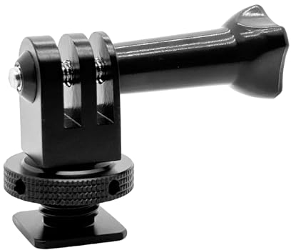 Aluminum Alloy Hot Shoe Tripod Mount Adapter for Action Cameras, DSLR Camera Flash Cold Shoe Mount Adapter Compatible with Gopro Hero 12/11/10/9/8/7/Max/Mini, DJI OSMO Action 3 4