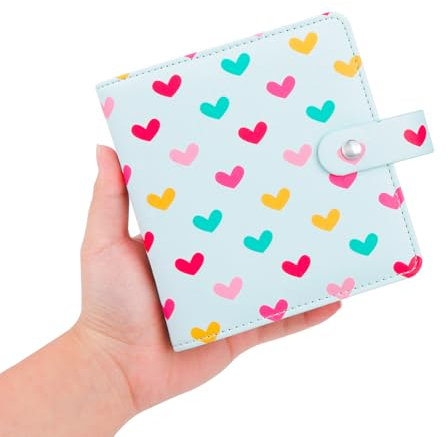 One-Handed Mini Photo Album 2 x 3 Portable Kpop Photocard Holder Compatible with Fujifilm Instax Mini Cameras/Polaroid Snap Touch/SocialMatic Instant Cameras (Blue, 112 Pockets)