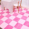 DEACOLIN 10Pcs/20Pcs Puzzle Plush Foam Floor Tiles Mat, Interlocking Crawling Carpet for Bedroom Livingroom Playroom Nursery, Soundproofing Area Rug (20Pcs,Rose and Pink)