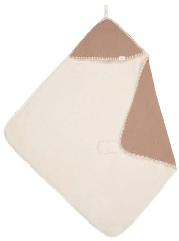 Koeka Baby Einschlagdecke - Ideal Für Unterwegs - Mit Plüsch - Faro - Musselin Baumwolle - Braun - 100x100 cm
