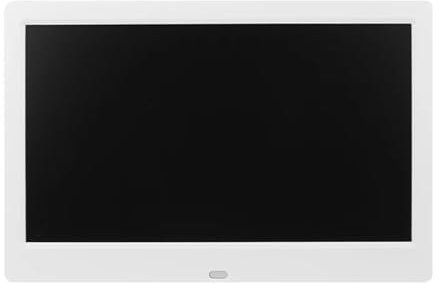 Stations météo Cadre Photo numérique avec prévisions météorologiques, écran couleur Intelligent, calendrier perpétuel, réveil, calendrier, température et humidité Capteur multi-extérieur(10 Inches Wh