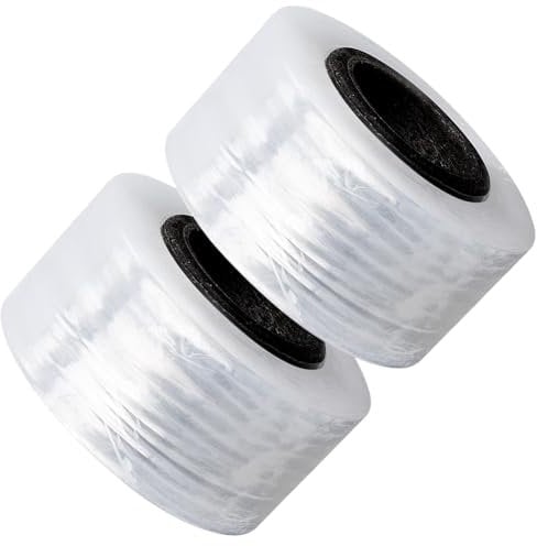 CREATCABIN 2 Rouleau Film Étirable 3cm X 400 m Film Rétractable Film Étirable Film Rétractable Plastique Durable Rouleau Film Rétractable Rouleau Film Étirable Robuste pour Déménagement Film Étirable