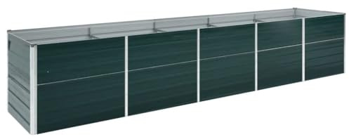 Willood Garten Hochbeet Verzinkter Stahl 400×80×77 cm Grün