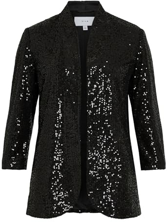 Vila Female Blazer Cropped-Ärmel Pailletten | Blazer