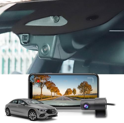 Fitcamx Dashcam Auto Vorne Hinten 2160P+1080P Kompatibel mit Mercedes-Benz EQE 2023 2024 2025 (Sedan/HD2-6632) EQE 350 500, OEM Dashcam 4K UHD Video WiFi, G-Sensor, Loop-Aufnahme, WDR, mit 128GB Karte