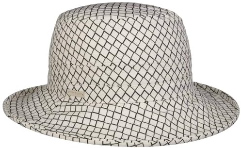 Seeberger Leacona Anti-Rain Stoffhut Sommerhut Sonnenhut Regenhut Damenhut (One Size - weiß)