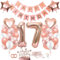 TOPHOPE Luftballon 17. Geburtstag Roségold Folienballon Luftballon Zahlen Geburtstagsdeko Mädchen 17 Jahr Riesen Folienballon Zahl 17 Ballon 17 Deko zum Geburtstag Roségold Happy Birthday