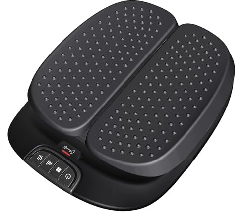 CALMENTA® Vibrationsplatte Fußmassagegerät mit Wärme – Durchblutungsgerät für Füße und Beine – 3 Programme & 3 Intensitätsstufen – Elektrische Vibrationsmassage mit Fernbedienung & Aufbewahrungstasche