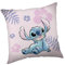 Stitch Kissen Lilo und Stitch 35cm x 35cm, befüllt, weiches Kuschelkisse, Kinderkissen, Schmusekissen, Kopfkissen, Dekokissen, Rosa (Rosa)