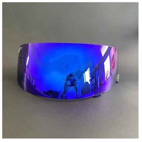 Motorcycle Helmet Visor Lens, Helmet Visor for Bell Qualifier DLX MIPS Motorcycle Helmet Lens Windshield Shield Anti-UV(Clear)(Deep Blue)