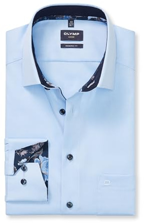 OLYMP Herren Businesshemd Regulär 124084 | Hemd, Manschette, Modern Fit, 100%Baumwolle
