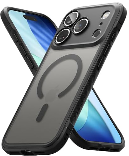 Ringke Fusion Bold Magnetic für iPhone 17 Pro Max Hülle, [Kompatibel mit MagSafe] Anti-Fingerabdruck Matt Schwarz Vergilbungsfrei Kratzfest Stoßfest Handyhülle mit Kameraausschnitten - Matte Smoke