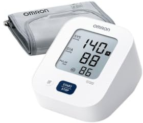 OMRON M2 Essential Automatisches Oberarm-Blutdruckmessgerät (HEM-7188-E), klinisch validiertes BP-Maschine mit Bluthochdruckanzeige, weiche mittlere Manschette, 22–32 cm, One-Touch-Bedienung