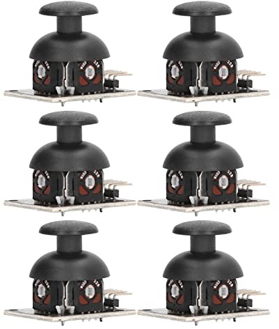 Badafaci 6 Sets Joystick-Sensormodul, KY 023 Dual-Achsen-Gamecontroller mit Analogem und Digitalem Ausgang, für -Roboter-Ferninteraktion