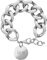 ICE Jewellery - Chain Bracelet - Silver - Kettenarmband mit XL-Maschen für Frauen, geschlossen mit einer goldenen Medaille (021304)