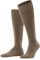 FALKE Men's Airport M Kh Wool Cotton Long Plain 1 Pair Knee-High Socks, Brown Nutmeg Melange 5410, 8.5-9.5