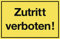 Metafranc Hinweisschild Zutritt verboten! - 300 x 200 mm / Beschilderung / Infoschild / Verbotsschild / Zutrittsverbot / Privatgrundstück / Grundstückskennzeichnung / Gewerbekennzeichnung / 500390