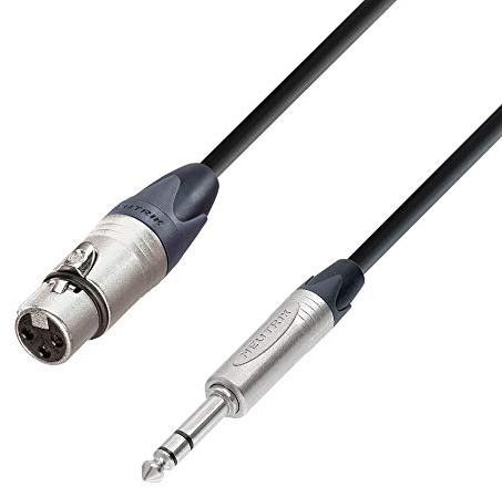 Adam Hall Cables 5 STAR BFV 0150 - Cavo microfono Neutrik XLR femmina a jack stereo da 6,3 mm 1,5 m