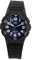 Q&Q Herren-Uhr Silikon Leuchtzeiger 10 Bar schwarz Analog Quarz VP84J003Y