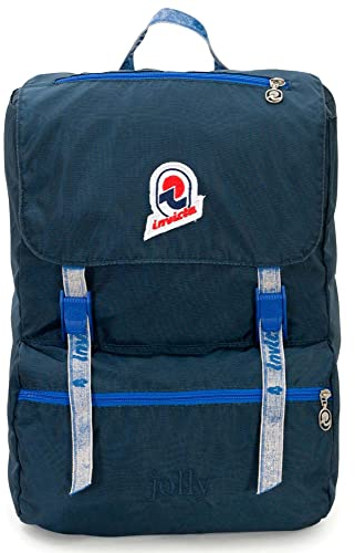 Invicta Rucksack, JOLLY VINTAGE Tagesrucksack, Lässiger Daypack, Für Büro, Ausflüge & Pendeln, Für Uni, Sport, Freizeit, 13'' Laptopfach, italienisches Design, blau