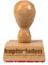 Holzstempel 40 mm, mit individueller Stempelplatte - Stempel selbst gestalten - Bürostempel, Textstempel, Adressstempel