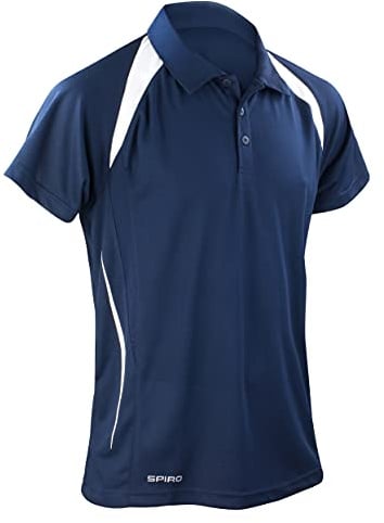 Spiro Men's Team Spirit Polo T-Shirt - Navy/White, 4X-Large