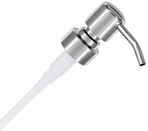 ALTGLAS Pompa del Dispenser di Sapone 'Zagreb' - Testa in Acciaio Inox con set di Adattamenti per Flaconi da 18-23 mm - Dosatore Liquido Upcycling da Bottiglie Usate (Cromo d'Argento)
