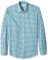 Amazon Essentials Men's Slim-Fit Long-Sleeve Poplin Shirt, Blue Green Gingham, L