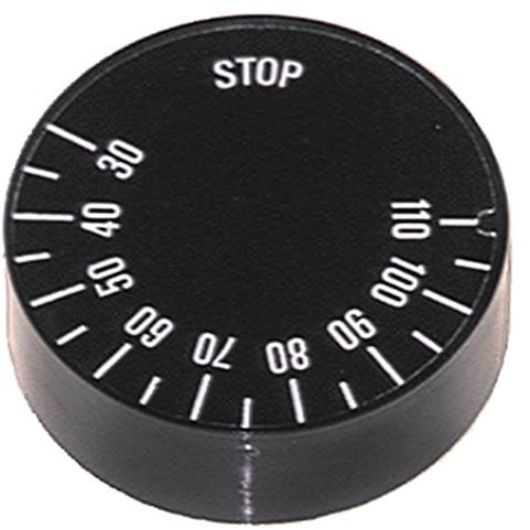 Cewal Knebel für Thermostat Achsabflachung oben Drehwinkel 270° ø 42mm schwarz für Achse 6x4,6mm max. Temperatur 110°C 30-110°C