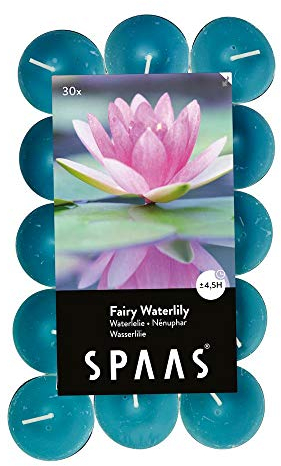 SPAAS 30 Bougies chauffe-plats parfumées, ± 4,5 heures - Fairy Waterlily