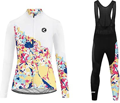 UGLY FROG Neue Damen Radfahren Langarm Radfahren Jersey Winter with Fleece eine Menge Farben Antislip Ärmel Cuff Road Bike MTB Top Riding Shirt
