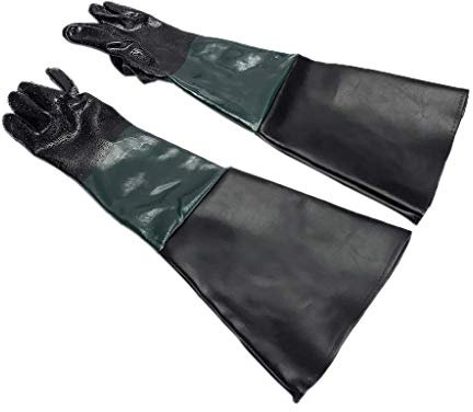 Tubayia 60cm Sandstrahlhandschuhe Schutzhandschuhe Arbeitshandschuhe mit Baumwolle Gefüttert