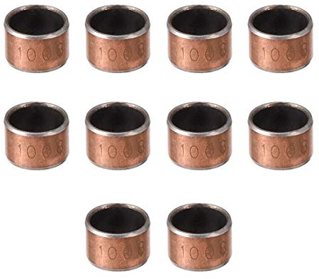 sourcing map Ölbarren 10Stk.Gleitlager, 10mm Bohrung x 12mm x 8mm Länge umwickelte