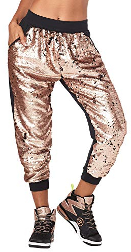 Zumba Fitness Damen Trousers Women's Soft Breathable Activewear Harem Capri Workout Pants, Black Blackish, XS, Z1B00597